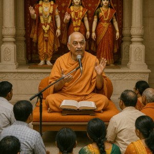 Katha in the Mandir with Havan & food